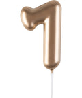 Mini bougie dorée 7 hauteur 4.5 cm