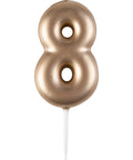 Mini bougie dorée 8 hauteur 4.5 cm