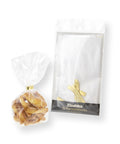10 sachets confiseur transparent avec clips 11.5 x 19 cm -