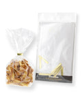10 sachets confiseur transparent avec clips 14.5 x 23.5 cm