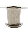 Filtre à thé avec soucoupe en inox 12.5 cm - Point Virgule