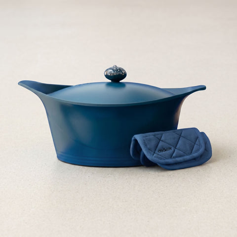 Coffret l'Incroyable Cocotte sans PFAS 28 cm Myrtille - Cookut