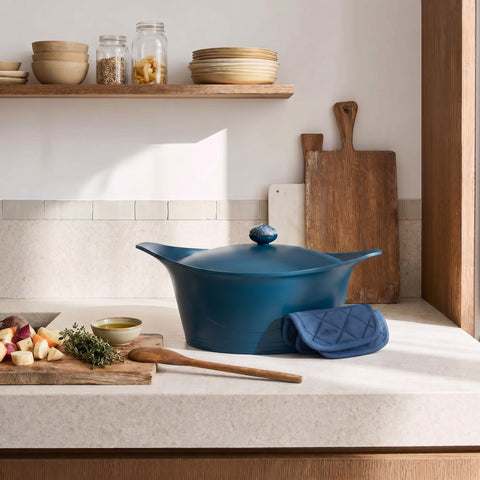 Coffret l'Incroyable Cocotte sans PFAS 28 cm Myrtille - Cookut