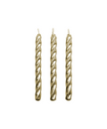 10 Bougies anniversaire dorées 6.2 cm - PME