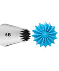 Douille en inox : cannelée étoile  6B - Wilton