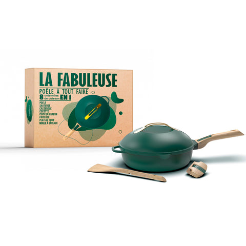 Poêle 8 en 1 La Fabuleuse 28 cm Canopée sans PFAS - Cookut
