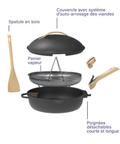 Poêle 8 en 1 La Fabuleuse 28 cm Météore sans PFAS - Cookut