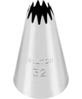 Douille en inox : cannelée étoile  32 - Wilton