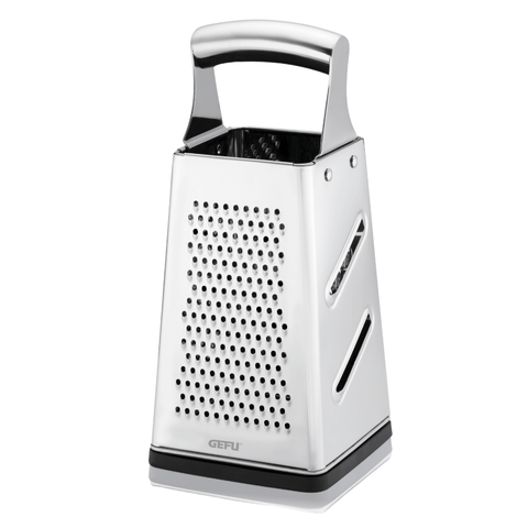 Râpe inox 4 faces avec bac de récupération - Gefu