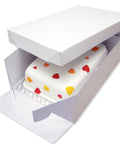 Boîte et support à gâteau rectangulaire en carton blanc et a