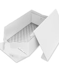 Boîte et support à gâteau rectangulaire en carton blanc et a