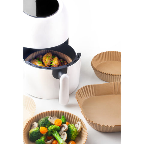 50 moules en papier pour airfryer ronds 16 cm - Ibili