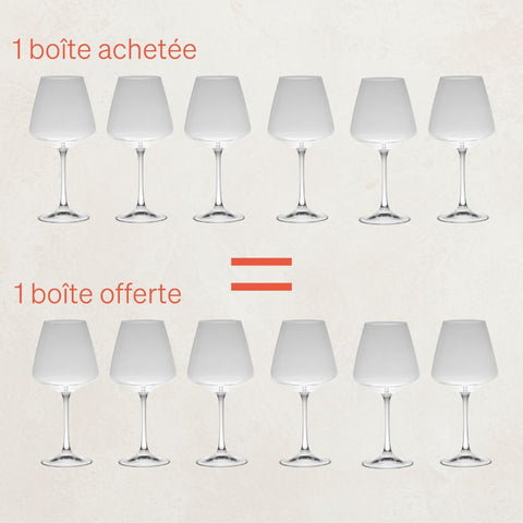 Boîte de 6 verres vin 40cl Spirit - Table Passion