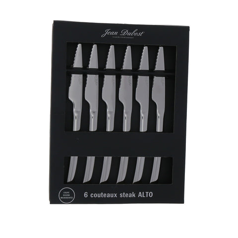 Set de 6 couteaux steak inox Alto - Jean Dubost