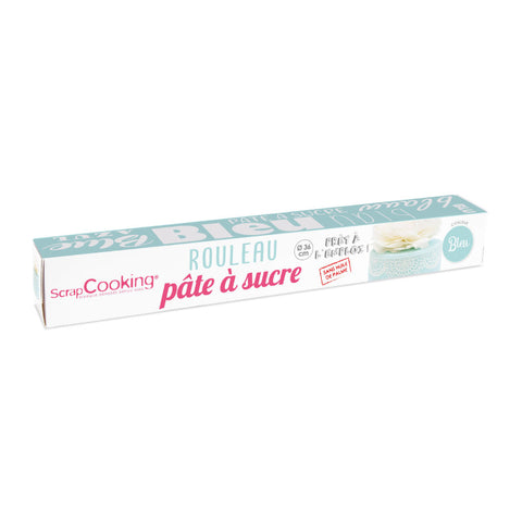 Rouleau de pâte à sucre bleu ciel 36 cm 430 gr - Scrapcooki