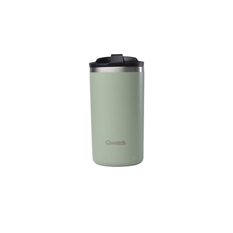 Travel mug isotherme vert tilleul - 350 ml - Qwetch