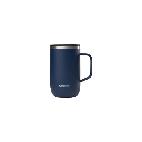 Travel mug isotherme avec anse bleu 470 ml - Qwetch