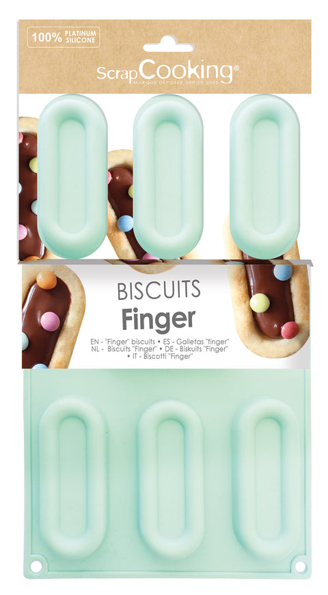 Moule en silicone 7 biscuits fingers - Scrapcooking
