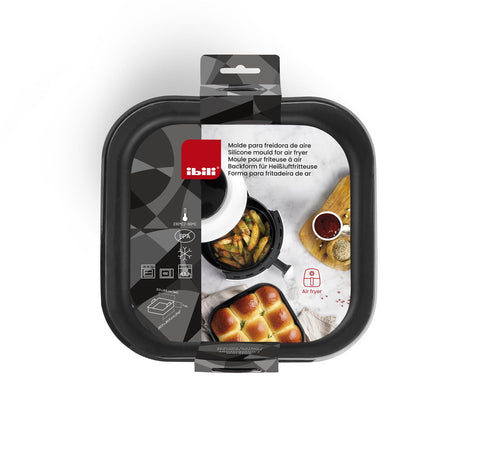 Plat en silicone pour airfryer carré 20 cm - Ibili