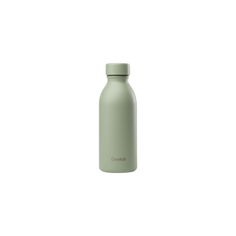 Bouteille isotherme inox 500ml Icon vert tilleul - Qwetch