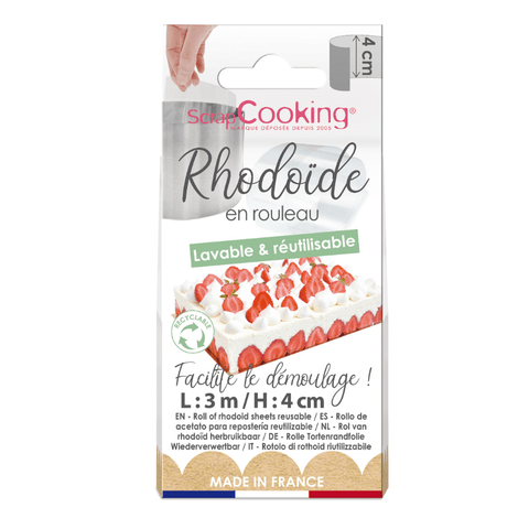 Ruban de rhodoïde 4 cm x 3 m - Scrapcooking
