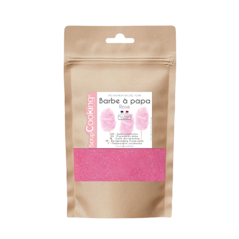 Sucre Barbe à papa 160 gr rose - Scrapcooking
