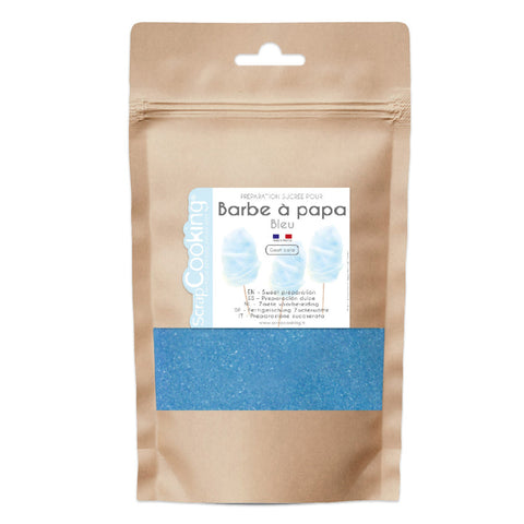Sucre Barbe à papa 160 gr bleu cola - Scrapcooking