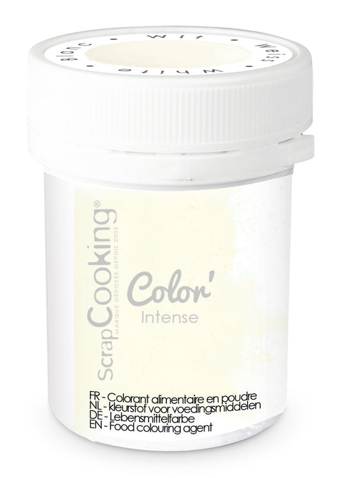 Colorant poudre hydrosoluble Blanc 5 g - ScrapCooking