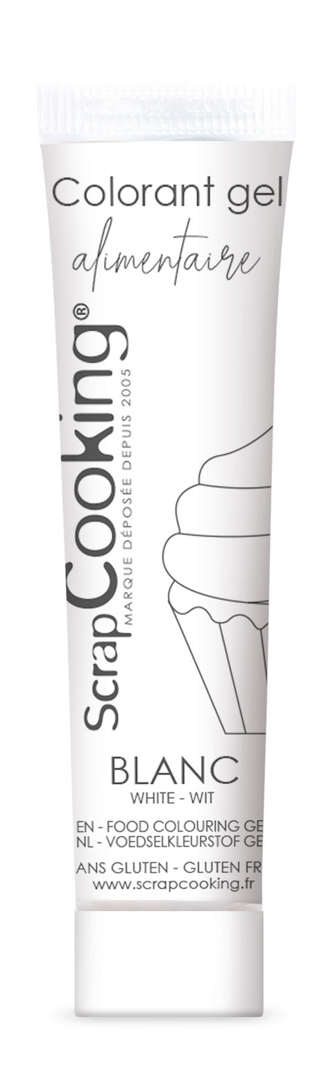 Colorant gel Blanc 20 g - ScrapCooking