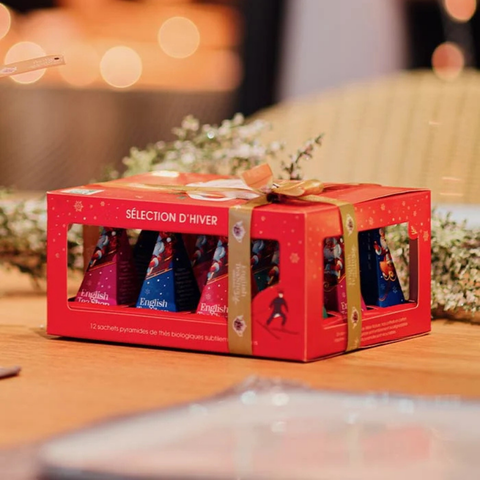 Coffret Prismes Hiver Rouge 12 sachets - English Tea Shop