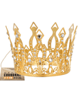 Couronne décorative en métal doré pour gâteaux- Patisdecor