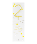 Bougie chiffre 2 Happy confetti - Wondercandle