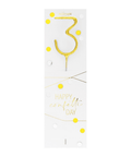 Bougie chiffre 3 Happy confetti - Wondercandle