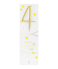 Bougie chiffre 4 Happy confetti - Wondercandle