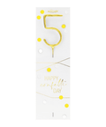 Bougie chiffre 5 Happy confetti - Wondercandle