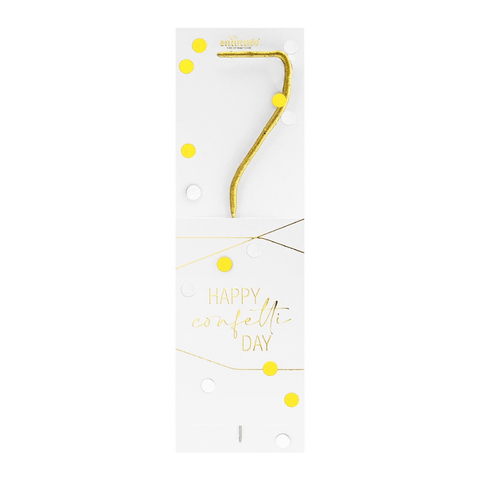 Bougie chiffre 7 Happy confetti - Wondercandle
