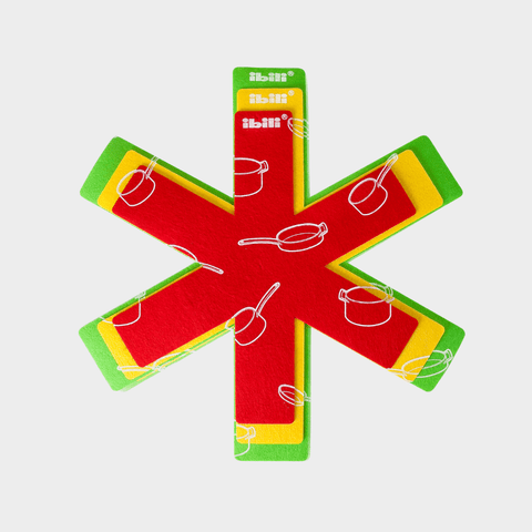 Set de 3 protections pour poêles en feutrine - Ibili