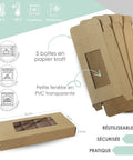 5 boîtes pour tablettes chocolat - Scrapcooking