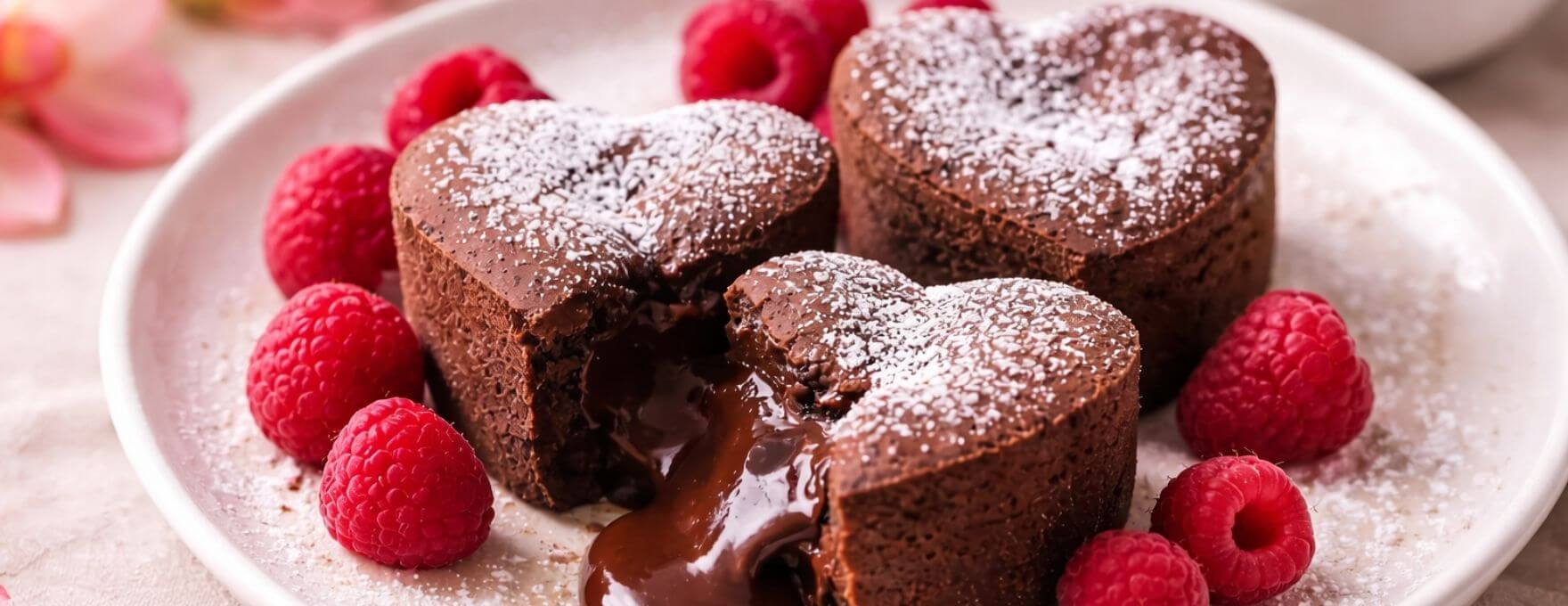 Cœur fondant chocolat & framboises